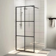 Fekete zuhanyfal átlátszó ESG üveggel 80 x 195 cm