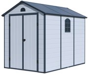 G21 Boston 523 kerti ház - 188 x 278 cm, műanyag, világosszürke