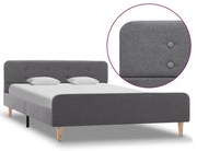 világosszürke szövetkárpitozású ágykeret 120 x 200 cm