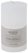 Rus fehér gyertya, égési idő 38 óra - Rustic candles by Ego dekor