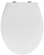 WENKO 22973100 - WC-ülőke DELOS 44,5 x 37,5 cm, fehér/ezüst