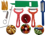 Zöldségkészlet: Hámozó 2db Sültkrumpli Kés 2db Hegyező Szeletelő #23