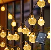 Brilagi - LED napelemes dekorációs fényfüzér BUBBLE 300xLED/8 üzemmód 30m IP65 meleg fehér