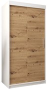 Ruhásszekrény 100 cm Toki (matt fekete + artisan tölgy). 1064791