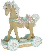 Mézeskalács játék ló glitteres karácsonyi figura dekoráció