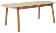 Natúr színű tölgyfa bővíthető étkezőasztal 100x220 cm Amalfi – Hammel Furniture