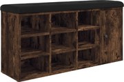 vidaXL füstös tölgy színű szerelt fa cipőpad 102 x 32 x 50 cm