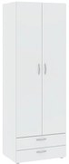BASIC Gardróbszekrény Fehér Színben 74 cm