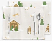 Goldea karácsonyi pamut reggeliző alátét - karácsonyi dalok - 2db 30 x 40 cm