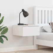 Éjjeli asztal fiókkal Fehér 37 x 35 x 18.5 cm Tömör fenyőfa