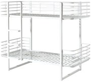 Fehér emeletes fém gyerekágy ágyráccsal 90x200 cm Oscar – Vipack