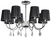 Csillár rúdon SORENTO 8xE14/40W/230V fekete