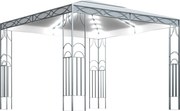 vidaXL krémszínű pavilon LED fényfüzérrel 300 x 300 cm