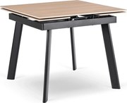 Étkezőasztal LARES kerámia bővíthető 90–150 cm tölgy fekete