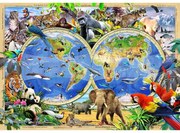 Állatok birodalma fa puzzle