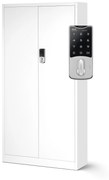 Fém iratszekrény DANIEL, 900 x 1850 x 400 mm, fehér