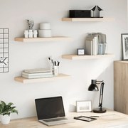 4 db szerelt fa függőpolc 60 x 23,5 x 4 cm