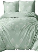 Pamut szatén ágyneműhuzat 140x220+70x90 Menta kocka 5079B