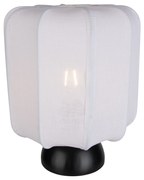 Japandi asztali lámpa fekete, fehér búrával - Nori