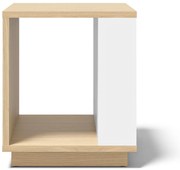 Tárolóasztal tölgyfa dekorral 40x40 cm Ella - TemaHome