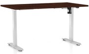 OfficeTech A állítható magasságú asztal, 120 x 80 cm, fehér alap, wenge
