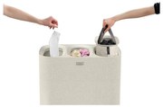 Bézs textil szennyeskosár 90 l Tota Trio – Joseph Joseph