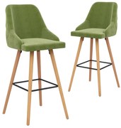 2 db világoszöld bársony bárszék