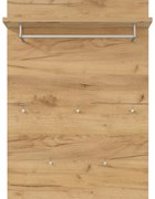Natúr színű fogas panel tölgyfa dekorral Aledo – Germania