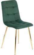 Szék zöld színben, bársony kárpittal. YORK