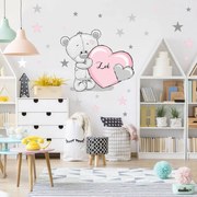 INSPIO Falmatrica - Púder rózsaszín maci csillagokkal
