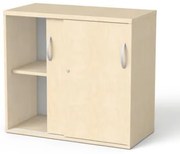 Szekrény, asztalmagas, tolóajtós, polcos, MAYAH Freedom SV-16, juhar (IBXSZ16J)