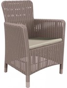 Allibert Kerti fotel műanyag TRENTON DINING Cappuccino