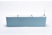 Plastia Berberis 80 önöntöző virágláda, szürkés- kék + fehér, 80 cm