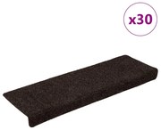 30 db öntapadós lépcsőszőnyeg, barna, téglalap alakú széllel, 65 x 21 x 4 cm