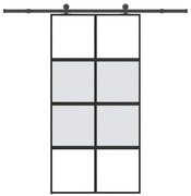 tolóajtó vasalatokkal 102,5x205 cm edzett üveg és alumínium