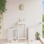 2 db fehér tömör fenyőfa bárszék 40x36x75 cm