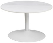 Fehér kerek dohányzóasztal kerámia asztallappal ø 60 cm Malta – Actona