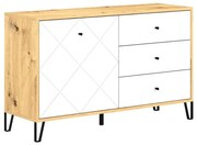 SULA komód artisan tölgy/fehér