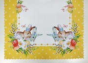 Húsvéti futópad 40x85 nyuszi húsvét Sárga Oldal Virágos abrosz