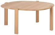 Natúr színű tölgyfa kerek dohányzóasztal ø 100 cm Kulin – Gazzda