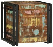 Tároló Doboz Barna és fekete 40 x 40 x 40 cm Tömör akácfa