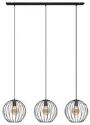 Csillár zsinóron MERCURE 3xE27/15W/230V fekete