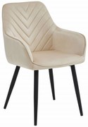 Étkezőfotel NANA VELVET, krém színű