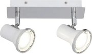 Beltéri karos spotlámpa gu10 2x50w fehér steve