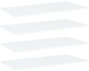 4 db fehér szerelt fa könyvespolc lap 80 x 40 x 1,5 cm