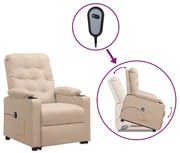 krémszínű szövet felállást segítő fotel