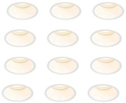 12 db-os beépíthető spotlámpa szett fehér GU10 50 mm IP44 - Dept
