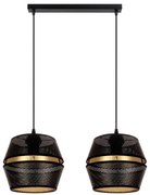 Csillár zsinóron PARIS 2xE27/60W/230V fekete/arany