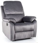 Bud Velvet állítható fotel, szürke