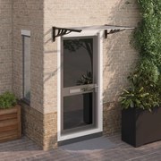 fekete és átlátszó polikarbonát ajtóelőtető 122 x 90 cm